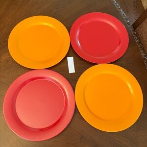 Set of 4 Target Home Tropical Pattern Melamine Dinner Plates - Listing 1